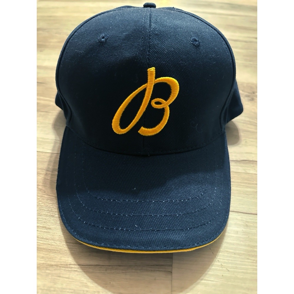 Breitling 1884 Promotional Baseball Cap W/ Leather Strap (Navy / Gold) One Size